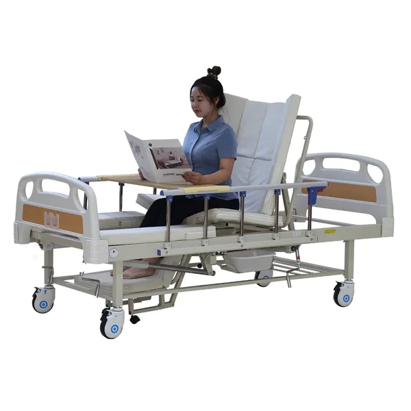 Morecare Electric Medical Side Tilting Bed for Home Care with Integrated Toilet – 5 Functions, Portability, and Hospital-Quality Comfort